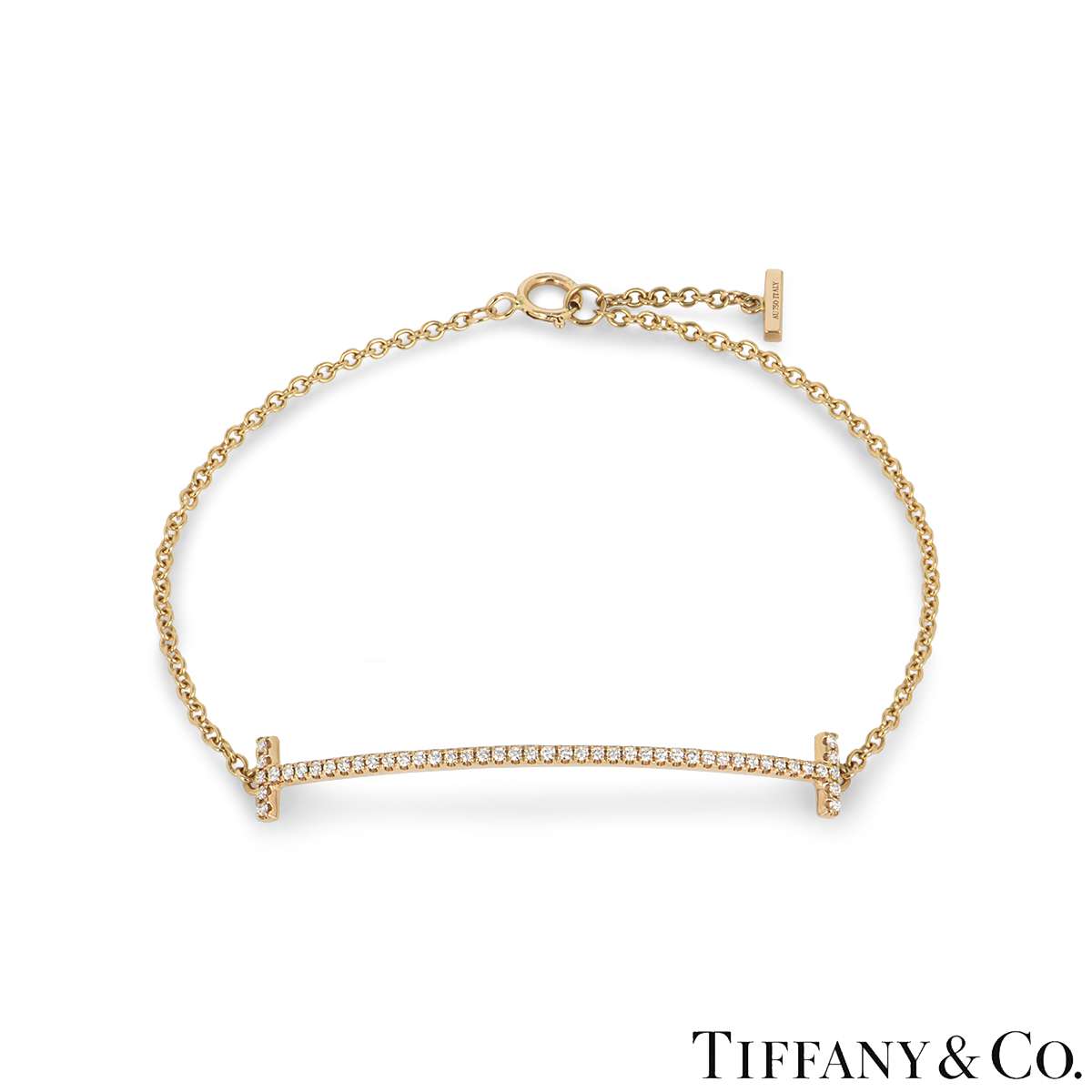 Tiffany & Co. Rose Gold Tiffany T Diamond Bracelet | Rich Diamonds